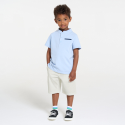 شورت قماش أبيض اللون للأولاد